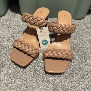 A New Day Women's Tan Braided Sandals